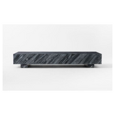 Rectangular Gray Marble Coffee Table Living Room Natural Stone Furniture